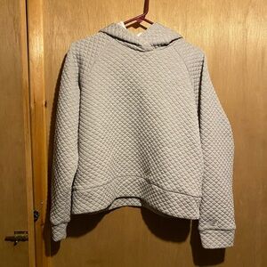New Balance Light Gray Quilted Hoodie